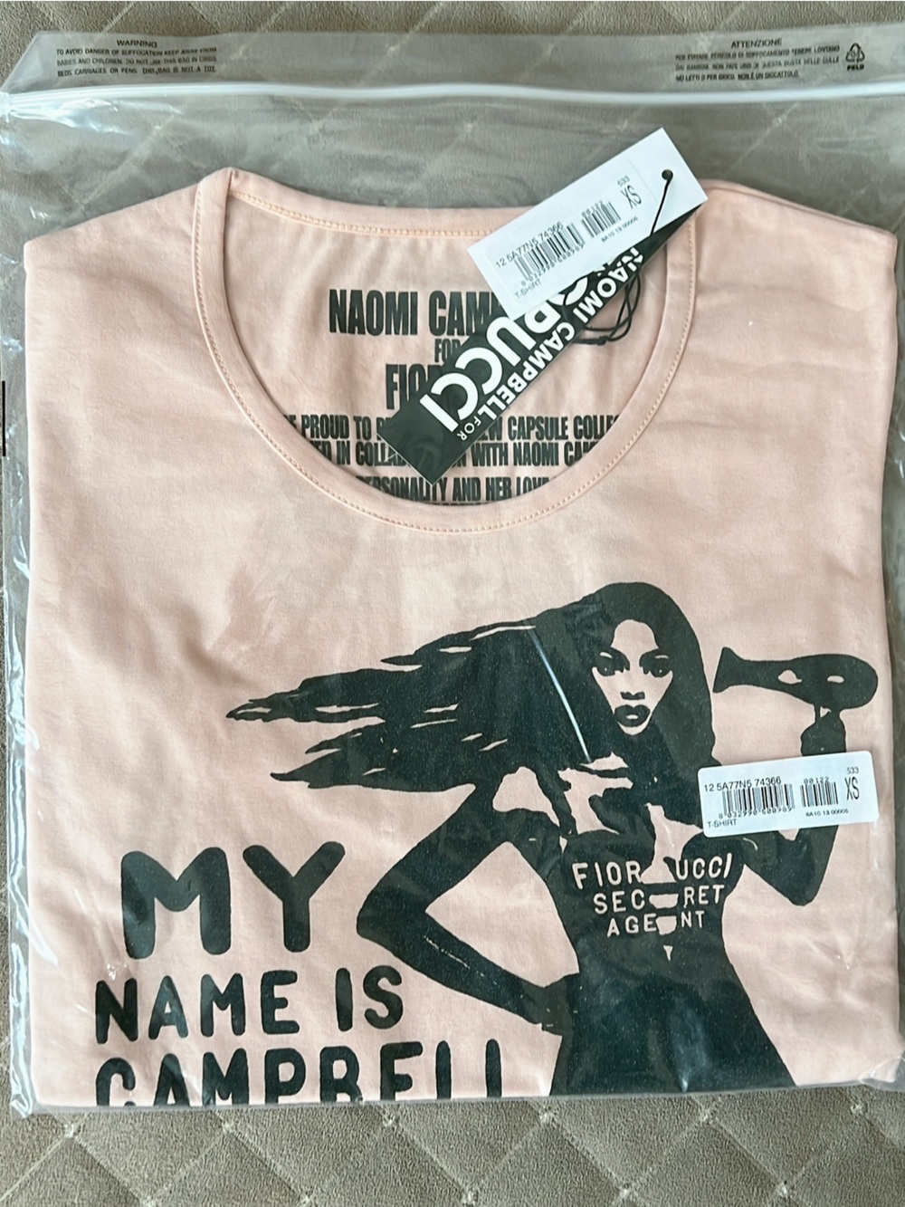FIORUCCI x Naomi Campbell T shirt